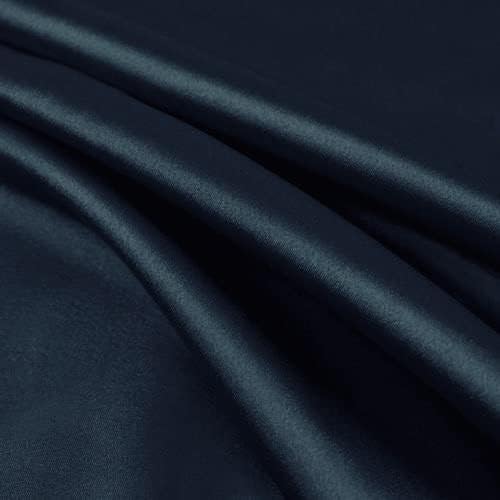 Payton tamnoplava Umjetna svila minimalno rastezljiva Charmeuse satenska tkanina pored dvorišta - 10017