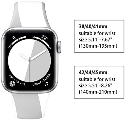 Dizajniran za Apple Watch Band 38mm 40mm 41mm, Sportski sat za iWatch serije7 6 5 4 3 2 1 SE, nadogradnja Podesivi mekani silikonski remen za narukvicu za žene muškarci -1