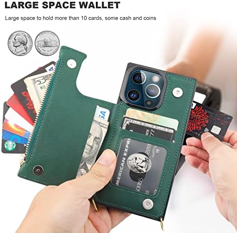Bocasal Crossbody torbica za novčanik za iPhone 13 Pro sa RFID držačem za blokiranje kartice, futrolom za