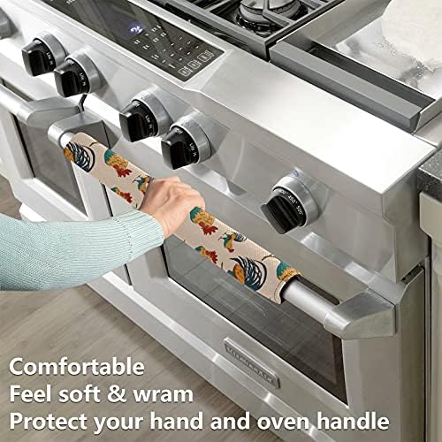 Oarencol pilići pinotvorke ručice hladnjaka ručica vrata pokriva set od 2 kuhinjskog dekora uređaja za perilicu posuđa pere
