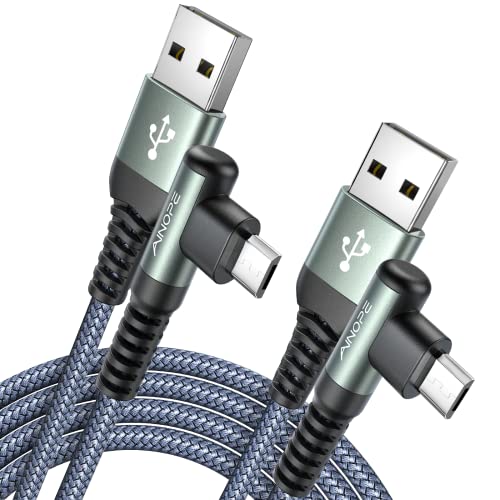 Ainope [2 paket] 6,6ft, micro USB kabl za punjenje kabl desni ugao, izdržljiv najlonski pleteni USB do Micro