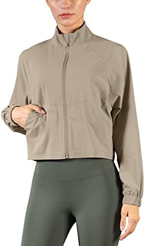 Vsaiddt UPF 50+ jakne za vježbanje za žene Atletic Zip up jaknu za zaštitu od sunca za zaštitu od sunca