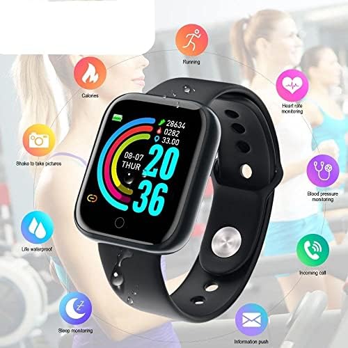Balinista D20 Pro Smart Watch Y68 Bluetooth Fitness Tracker Sportski sat za Android / iOS Black