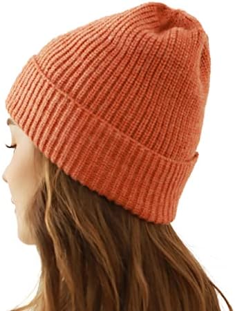 Koreshin ženski Beanie Hat zimski kabel pletiv šešir toplog manžednog šešira Chunky snježni šešir modna