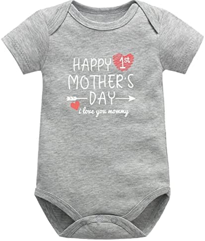 DDSOL sretan moj prvi prvi majčin dan bebe dječak outfit onesie poklon mama novorođenčad novorođenčadnska odjeća za rodbinu