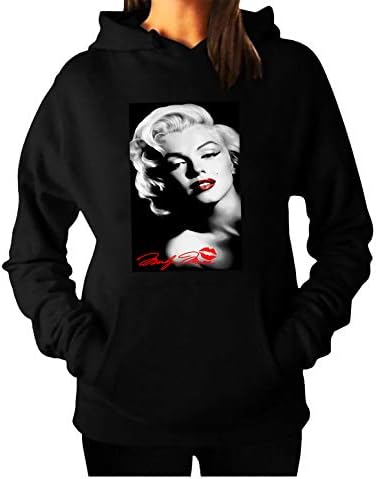 Marilyn Monroe 'Slatka slika' Black Hoodie - Unisex Hoodie za Eleven24Design