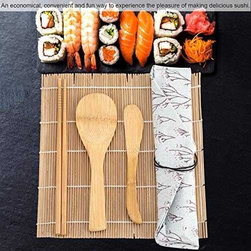 9pcs / set sushi izrada kompleta, vrhunskog bambusovog suši načina, kvalitetan glatki pomagač za sushi zaljubljene