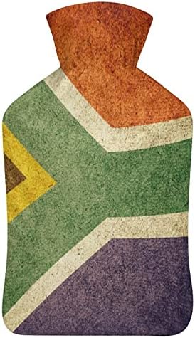 Vintage Južna Afrika Zastava tiskane boce za toplu vodu s mekim plišanim poklopcem rukom tople gumene vrećice