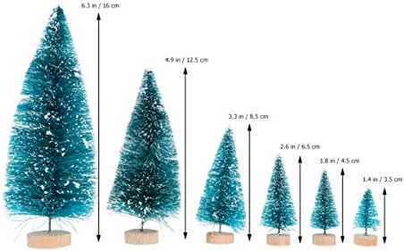 Aboofan 1 set Mini božićne stablike ukrasi umjetna stolna stabla boca četkica SISAL SNOW Frost Drveće za