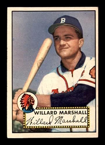 96 Willard Marshall - 1952. bejzbol kartice 1952 ex - bejzbol pločaste autografirane vintage kartice