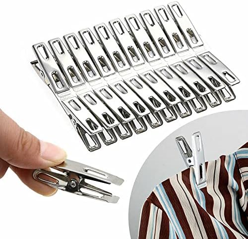 20/40 kom PCS PINS Odjeća od nehrđajućeg čelika klip za pranje rublja za brtvljenje klip datoteke