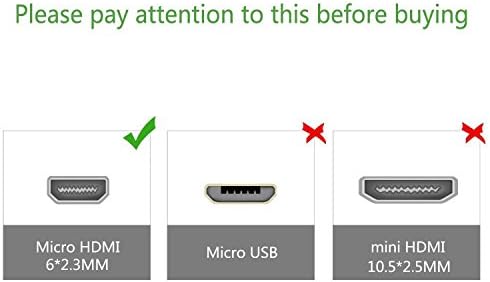 Micro HDMI do HDMI kabla, podržava Ethernet, 3D, 4K audio povratak, 6 stopa