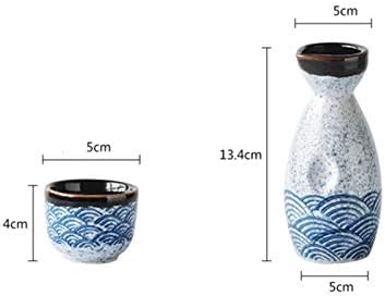 Japansko stil morskog ripple Sake Cup vina Početna Keramička slika Vinski boca kreativno vino Set Flowon alkoholni alkoholni pištolj 0529