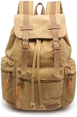 SweetBriar Vintage Platno ruksak, Tan - štiti laptop do 15,6 inča