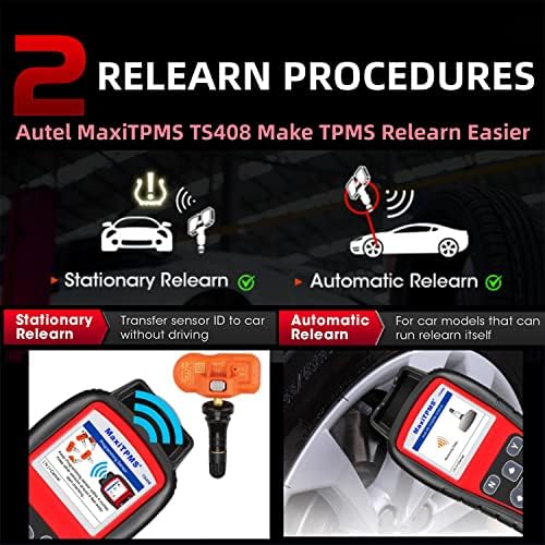 Autel Maxitpms TS408 2023 Verzija TPMS programski alat TPMS Relearn Resetiranje senzora alata Aktivacijski