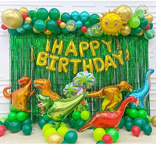 Dinosaur rođendan ukrasi, dinosaur baloni za rođendanske zabave, dinosaur tematski ukrasi za dječje dječake Djevojke djevojke za tuširanje