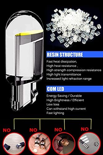 TORYOR 194 LED sijalica Bijela 6000k pakovanje od 30, 168 2825 W5W T10 Wedge COB LED zamjenske sijalice