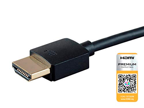HDMI kabel velike brzine 5 pakovanja - 6 stopa - crna | Certifikovana premium, 4k @ 60Hz, HDR, 18Gbps, 34AWG,