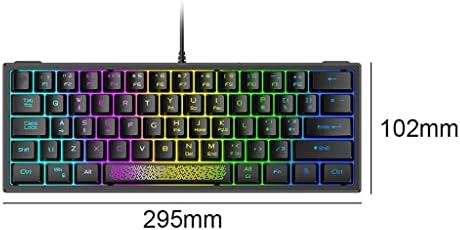 Jydbrt tastatura K61 mehanička tastatura za igre 62 tasteri RGB žičana tastatura za igre sa pozadinskim osvetljenjem prenosivi dizajn za Desktop računare Gamer mehanička tastatura