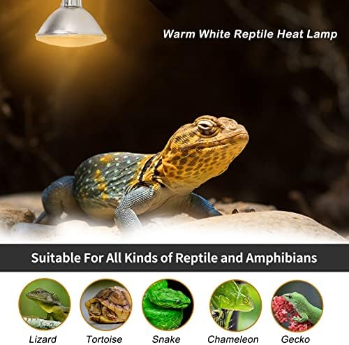 FIVEAGE 50W Reptilna toplotna žarulja UVA UVB Reptile Svjetlo, simulirani puni spektar Basking sunčeve svjetlo
