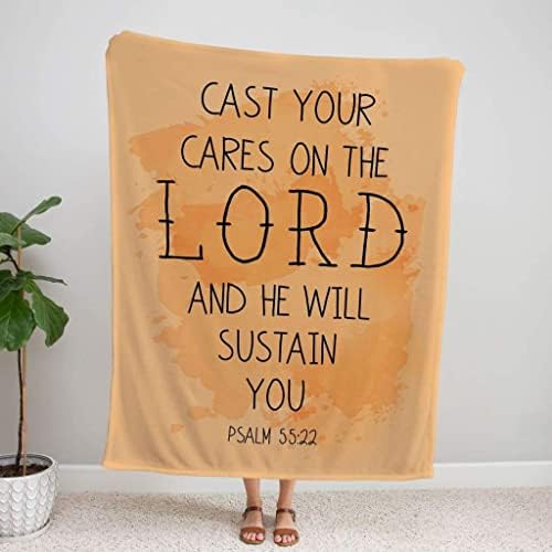 Bacite brigu o Gospodu i on će vas izdržati Christian pokrivač od runa