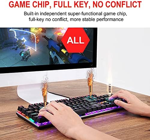 KJDPP Gaming Keyboard Luminous Keyboard and Mouse Set USB Keyboard and Mouse Set Colorful Backlit Office