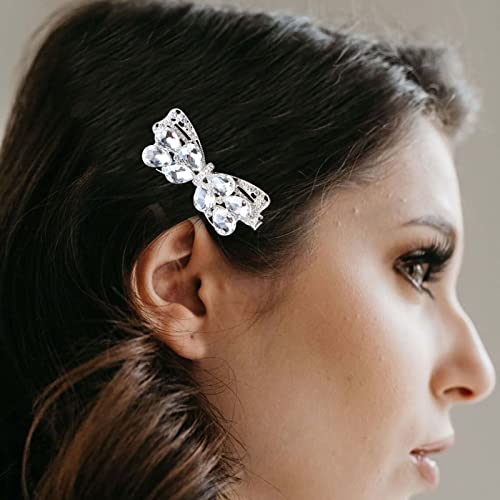 QiSigy Crystal Gemstone Barrette Gold Rhinestone Vjenčanica Barrette Bridal Dekorativna glava za glavu Headwear