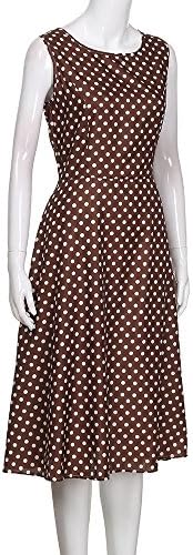 Prolećna odjeća za žene 2023, Dot bez rukava Hebburn Vintage Zip slatka cvjetna duljina koljena