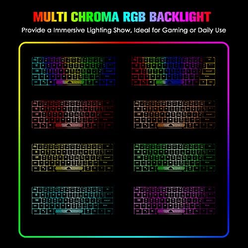 ZIYOU LANG K61 60% žičana tastatura za igre RGB membranska Tastatura sa pozadinskim osvetljenjem mehanički