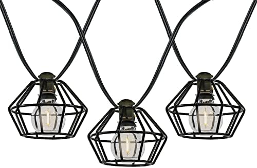 Novelty Lights G40 LED vanjski kafići za gudačke lampice sa metalnim lampicama za patio dvorište Gazebo viseće ukrase, 11 stopa