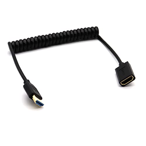 AWADUO HDMI 2.1 Kabl za ženski produžni kabel, ultra opruga HDMI HDMI namotana 8K @ 60Hz 4K @ 120Hz Kompatibilan