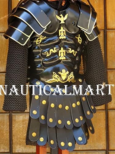 NauticalMart Roman Crmeni oklop za Cuirass W / kaciga, štit, noga i ruku Halloween Kostim - po mjeri