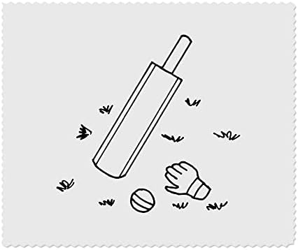 Azeeda 2 X 'Cricket Bat & Ball' mikrofibre objektiva / naočale za čišćenje krpe