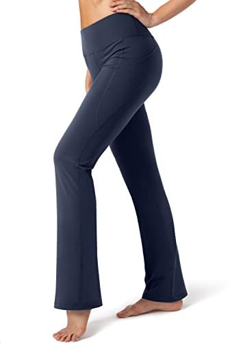 28 / 30 / 32 / 34 Inseam ženske bootcut joga hlače dugim bootlegom visokog struka pantalone sa džepovima
