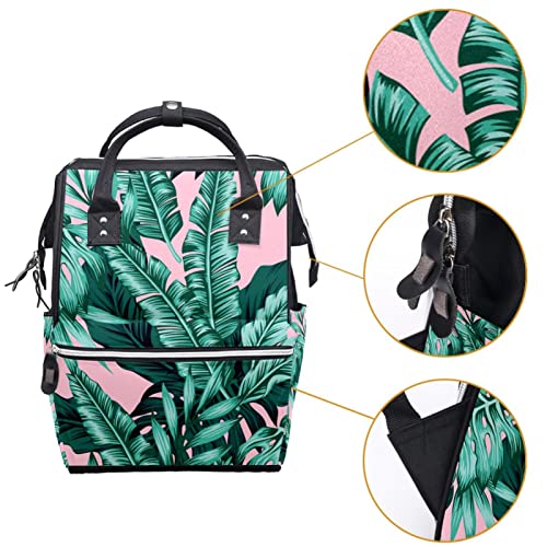 Tropsko zeleno lišće biljka pelene Tote Torbe Mummy ruksak veliki kapacitet pelena torba za njegu putna