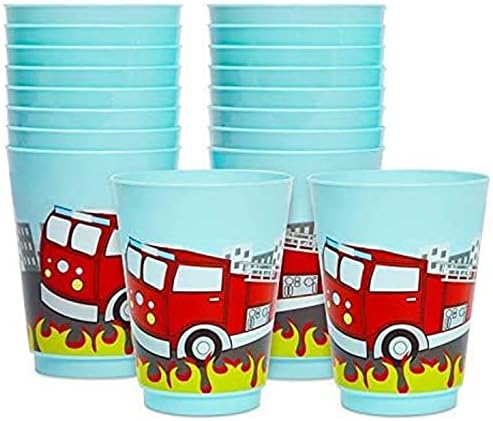 16 oz Plastične čaše za premještanje, vatrogasno rođendana za rođendanska zabava