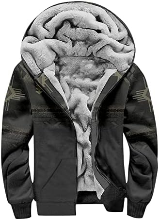 Jakne za muškarce, zgušnjavati Sherpa Fleece obložene tople zimskim kaputima, vintage grafički softshell