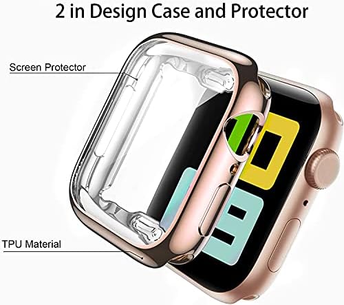 Cutiey kompatibilan sa Apple Watch Case 38 mm Zaštitni zaslon, 12 pakovanja Slim Soft TPU iWatch poklopca