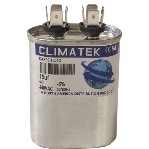 ClimaTek Ovalni kondenzator-prvo odgovara usluzi # CPT478 CPT0478 / 15 UF MFD 370/440 Volt VAC