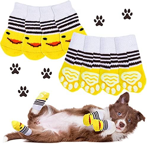 Prijatelj 8 komada Neklizajuće čarape za pse Štene Paw Socks sa gumenim ojačanjem pasa čarape za pse navlake