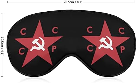 CCCP USSR Star Still Maska za spavanje Mekano povez sa prenosivim maskom za oči s podesivim kaišem za muškarce