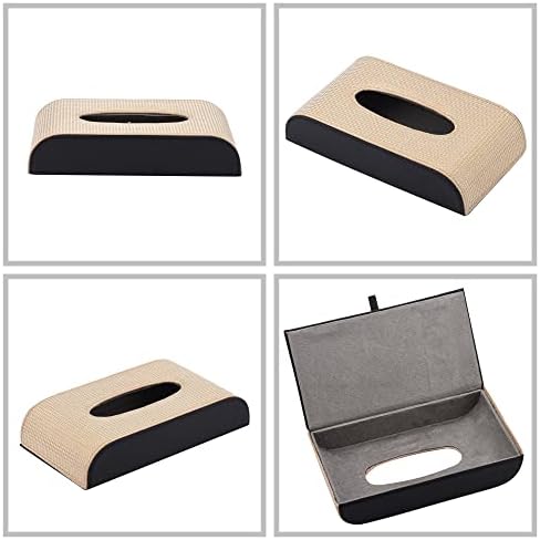 Crna sa šinny zlatnim automatska tkiva za automobilski tkivo PU kožna držač papira za papir pravokutna kutija