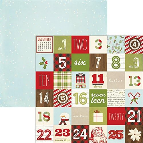 Jednostavni klasični božićni dvostrani elementi Cardstock 12 x12 -