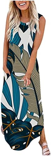 Ženska dugačka sandress casual tie dye maxi haljina okrugla vrat split plaža hawaii hawaii hawaii hawaii