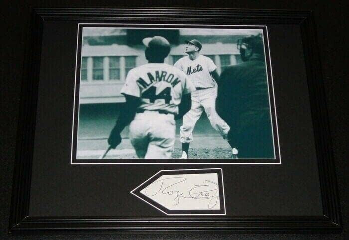 Roger Craig potpisao je uokviren 11x14 foto prikaz JSA Mets vs Hank Aaron - AUTOGREME MLB Photos