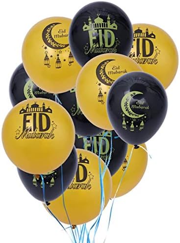 Binabc Eid Mubarak Latex baloni, Eid Islamsko uređenje ukrasa, 12-inčni, 12pcs