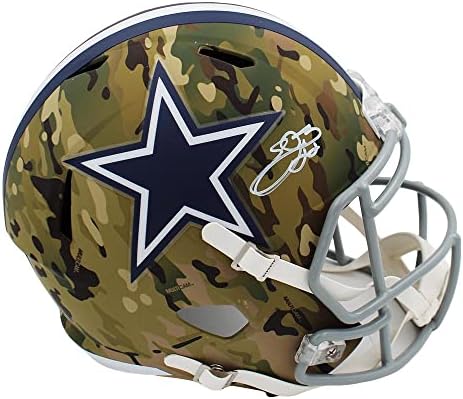 Emmitt Smith potpisao Dallas Cowboys Speed Full Size camo NFL kacige sa autogramom NFL Helmets