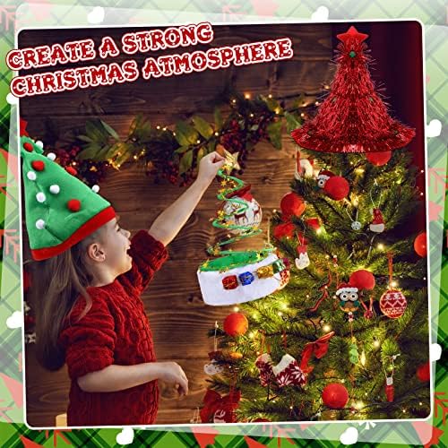Vicenpal 10 kom Funny Božić šeširi Tree šešir Coil Santa ružan Elf Party pantalone Božić za odrasle djecu