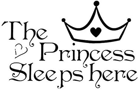 PULABO1Pc princeza spava ovdje citirajte zidnu naljepnicu za djevojačku sobu naljepnica pouzdana ... kvaliteta
