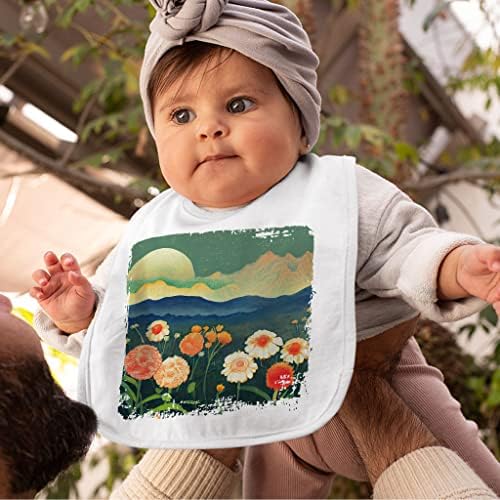 Meadow Baby Bibs - Ilustracija Bibs za hranjenje beba - pejzažni bibs za jelo